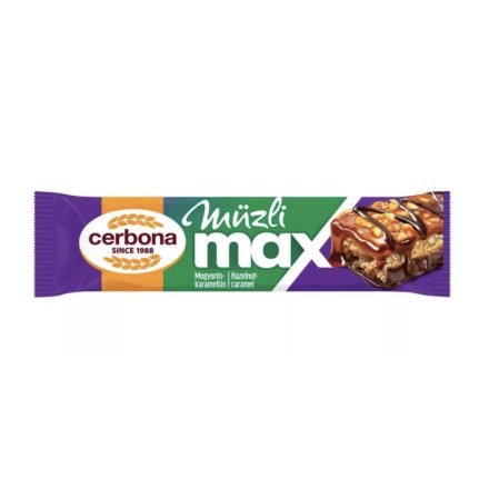 Cerbona Müzli Max mogyoró-karamell müzliszelet 30 g