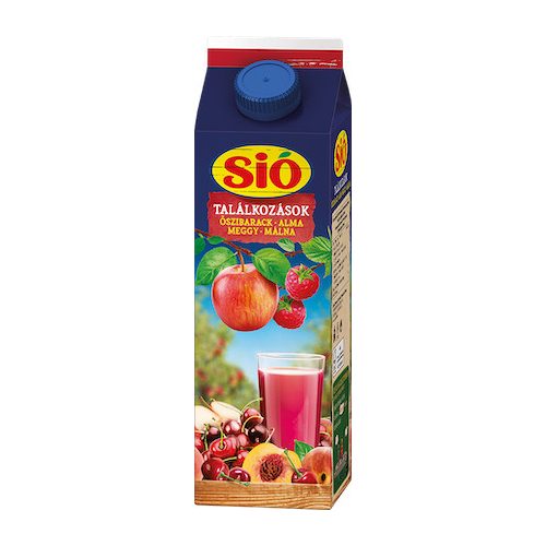 Sió Találkozások Őszibarack-Alma-Meggy-Málna 1L