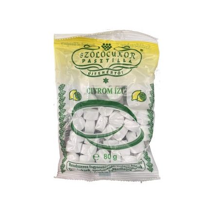 Szőlőcukor Pasztilla Citrom 80 g (50 db/doboz)