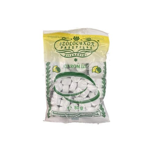 Szőlőcukor Pasztilla Citrom 80 g (50 db/doboz)