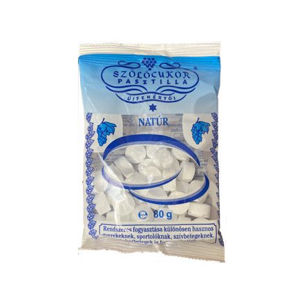 Szőlőcukor Pasztilla Natúr 80 g (50 db/doboz)